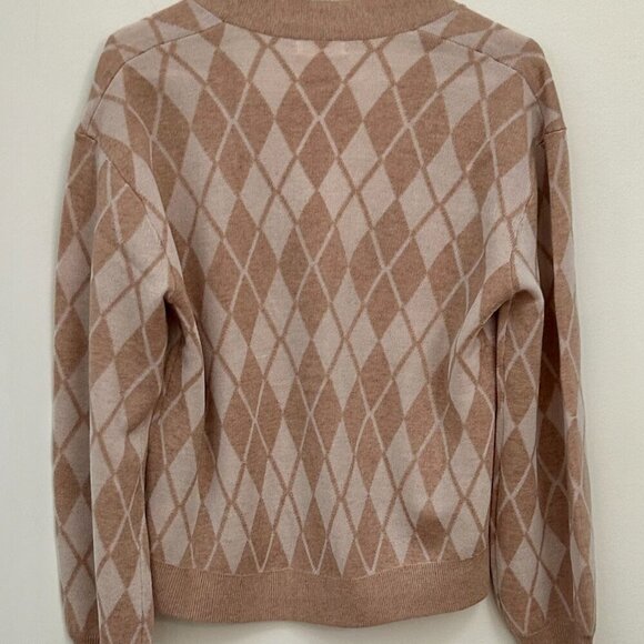 For Love & Lemons Cassidy Argyle Cardigan Size M - Picture 2 of 7